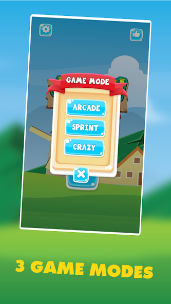 Arrow Hero menu with Arcade, Sprint and Crazy game modes